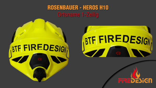 Feuerwehrname Rosenbauer Heros H10 - 1-zeilig