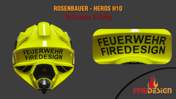 Feuerwehrname Rosenbauer Heros H10 - 2-zeilig