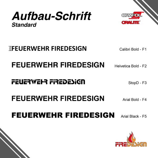 Schriftzug Fahrzeugaufbau - Gegossene Folie