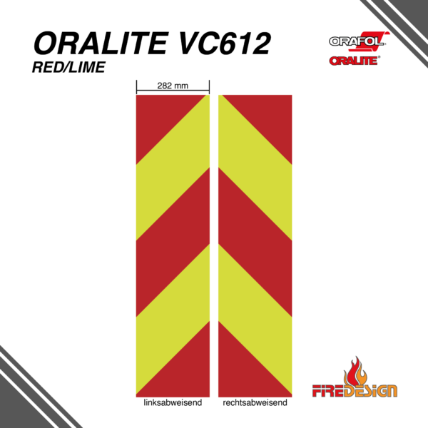 Warnmarkierung ORALITE® VC 612 - Set links u. rechts 28,2 cm