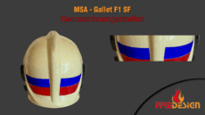 Helmaufkleber MSA F1SF Kennzeichnungsstreifen (oberer Balken)