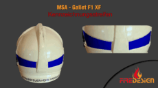 Helmaufkleber MSA F1XF Kennzeichnungsstreifen 2