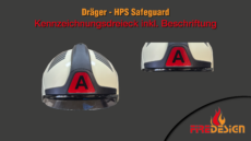 Kennzeichnungsdreieck inkl. Beschriftung Dräger HPS Safeguard