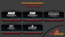 AKTION Heckscheibenaufkleber mit Ortsname (10-er Set)