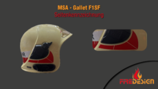 Helmaufkleber MSA F1SF Kennzeichnungsstreifen Seitlich