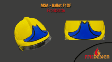 Helmaufkleber MSA F1XF Kennzeichnung Frontplatte