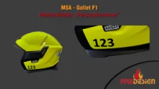 Helmaufkleber Personalnummer MSA F1