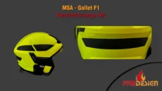 Helmaufkleber MSA F1 Kennzeichnungsstreifen-Set