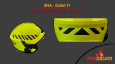 Helmaufkleber MSA F1 Kennzeichnungsstreifen-Set "Chevron"