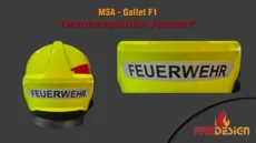 Helmaufkleber MSA F1Kennzeichnungsstreifen “Feuerwehr”