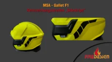 Helmaufkleber MSA F1 Kennzeichnungsstreifen Sidestripe