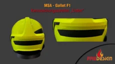 Helmaufkleber MSA F1 Kennzeichnungsstreifen "Unten"